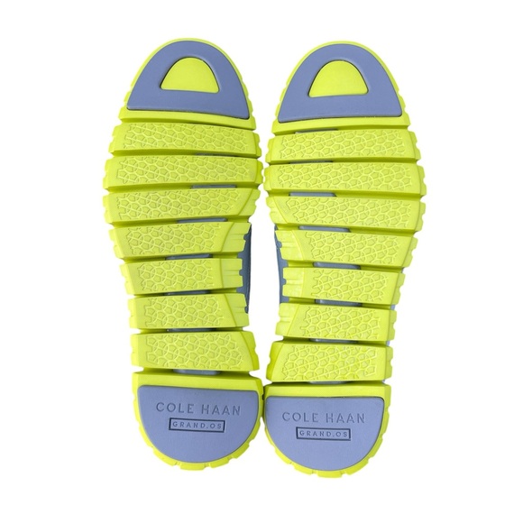 Cole Haan’s Men’s ZEROGRAND Wingtip Oxford Canvas Shoes Size 8 Grey Neon Yellow - Picture 10 of 11